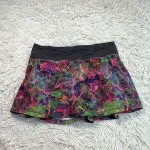 Lululemon Pace Rival Mid-Rise Skirt Vivid Floral Tone Multi